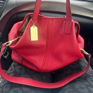 Coach red Rare vintage shoulder leather purse